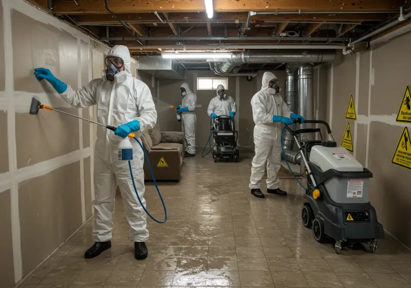 Basement Moisture Removal and Structural Drying process in Carver, MN